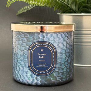 BBW Frozen Lake White Barn Bath & Body Works 3 Wick Candle